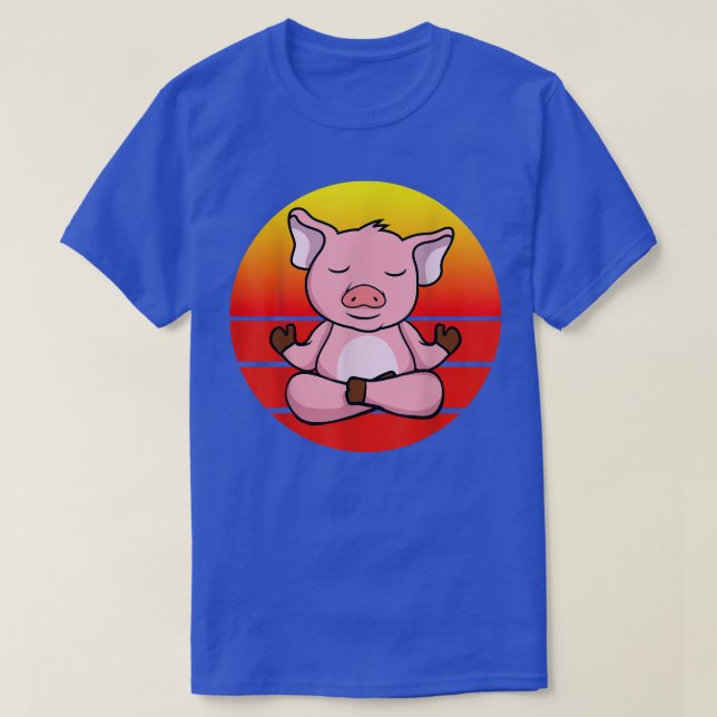 Yoga Pigs, Meditation Yoga For Children And Parent T-Shirt (Design Front)