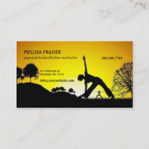 Yoga Pilates Meditation Business/Instructor Business Card
