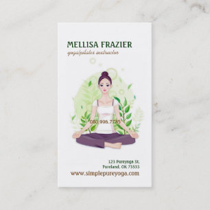 Yoga Pilates Meditation Business/Instructor Business Card