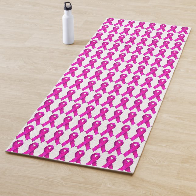 Yoga Pink Ribbon Breast Cancer Awareness Support Yoga Mat (In Situ)