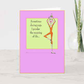Yoga Pondering Pose Card