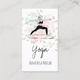 *~* Yoga Pose AP33 Rainbow Spiritual Chakra Business Card