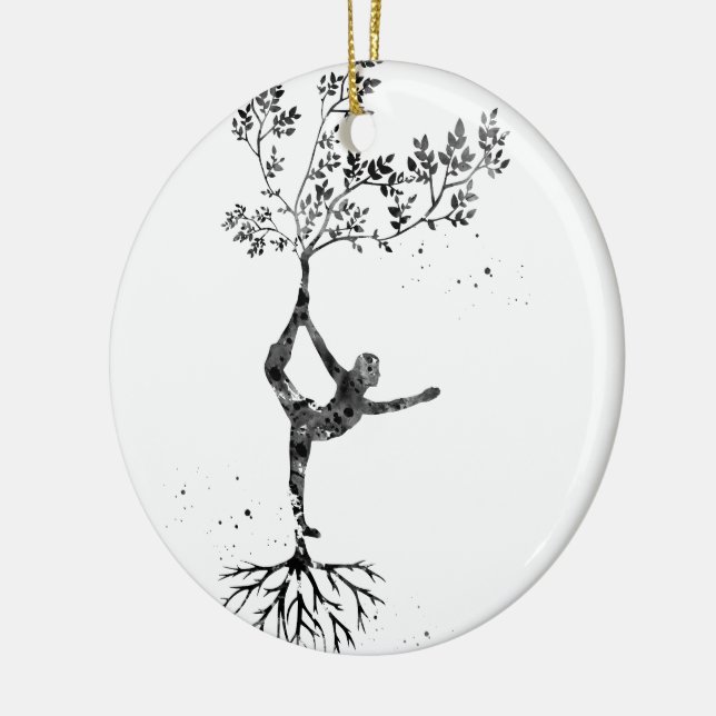 Yoga pose ceramic tree decoration (Left)