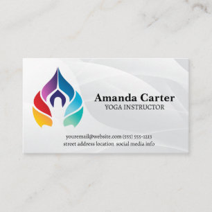 Yoga Pose   Colours Business Card