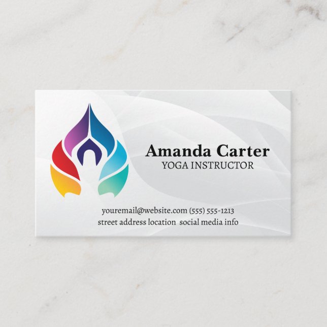 Yoga Pose | Colours Business Card (Front)