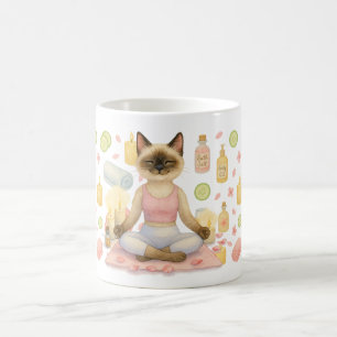 Yoga Pose  for Siamese Cat Lovers  Coffee Mug