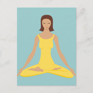 Yoga Pose Girl Postcard