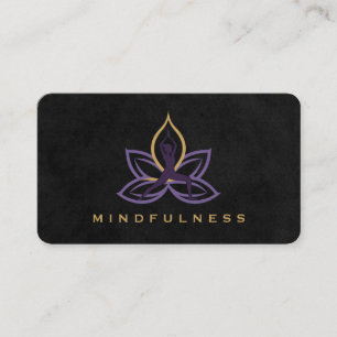 Yoga Pose Health Fitness Center Business Card