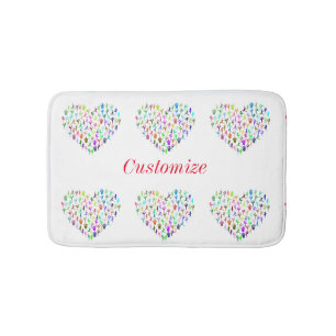 Yoga Pose Hearts Thunder_Cove Bath Mat