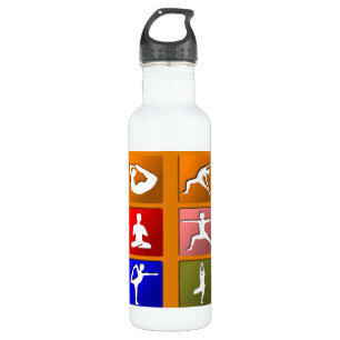 Yoga Pose Icons 710 Ml Water Bottle
