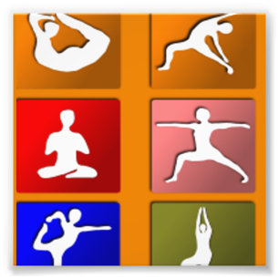 Yoga Pose Icons Photo Print
