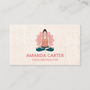 Yoga Pose Illustrations   Meditation Business Card
