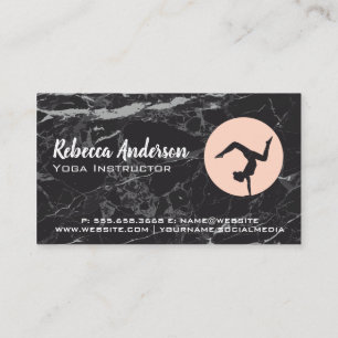 Yoga Pose Logo Studio Business Card