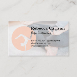 Yoga Pose Logo Woman Sitting Health Care Business Card