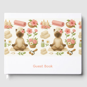 Yoga Pose Namaste for Siamese Cat Lovers  Guest Book