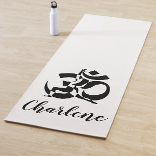 Yoga Pose Om Symbol Personalised Yoga Mat