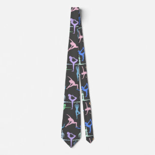 Yoga Pose Pastel Pattern 01.bx4 D Grey BG Tie