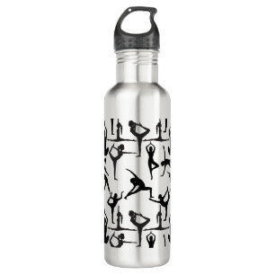 Yoga pose pattern 01.w BG 710 Ml Water Bottle