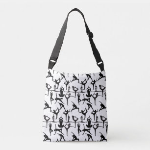 Yoga pose pattern 01.w. No BG Crossbody Bag