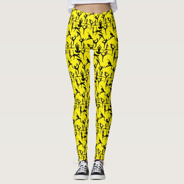 Yoga pose pattern 01.wx4.BYelow GB Leggings (Front)
