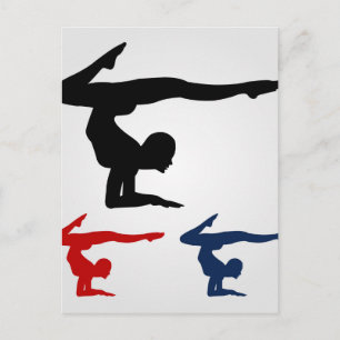 Yoga pose postcard