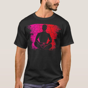 Yoga Pose Retro Vintage Sunset 11 T-Shirt