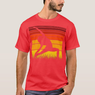 Yoga Pose Retro Vintage Sunset 19 T-Shirt