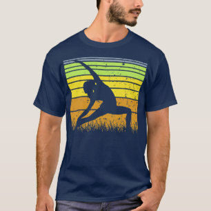 Yoga Pose Retro Vintage Sunset 22 T-Shirt