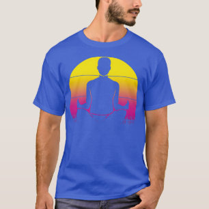 Yoga Pose Retro Vintage Sunset 23 T-Shirt