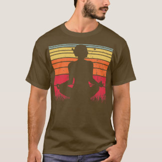 Yoga Pose Retro Vintage Sunset 26 T-Shirt