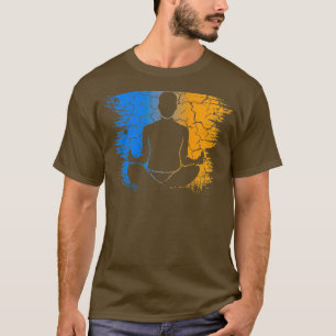 Yoga Pose Retro Vintage Sunset 7 T-Shirt