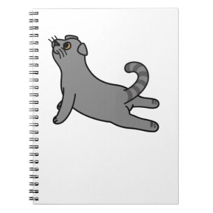 Yoga Pose Scottish Fold Cat Notebook