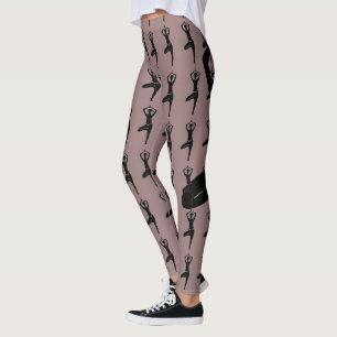Yoga Pose Silhouette Leggings