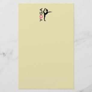 Yoga Pose Silhouette Stationery