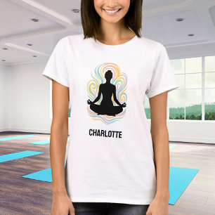 Yoga pose swirls name T-Shirt