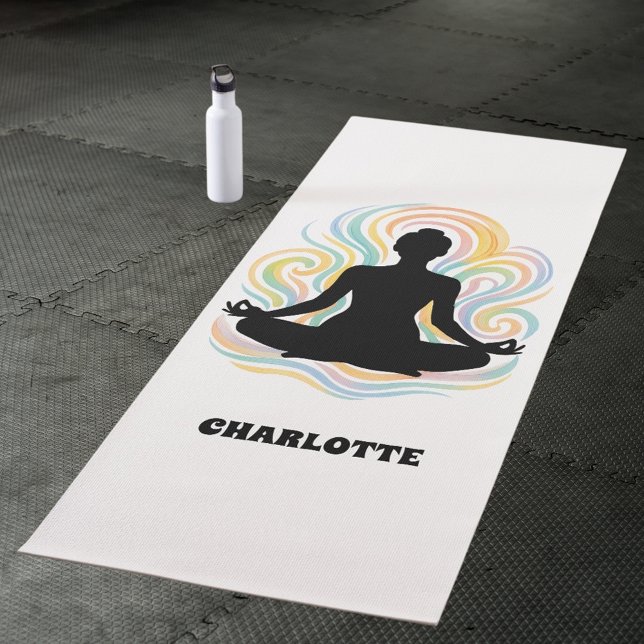 Yoga pose swirls name yoga mat (Creator Uploaded)