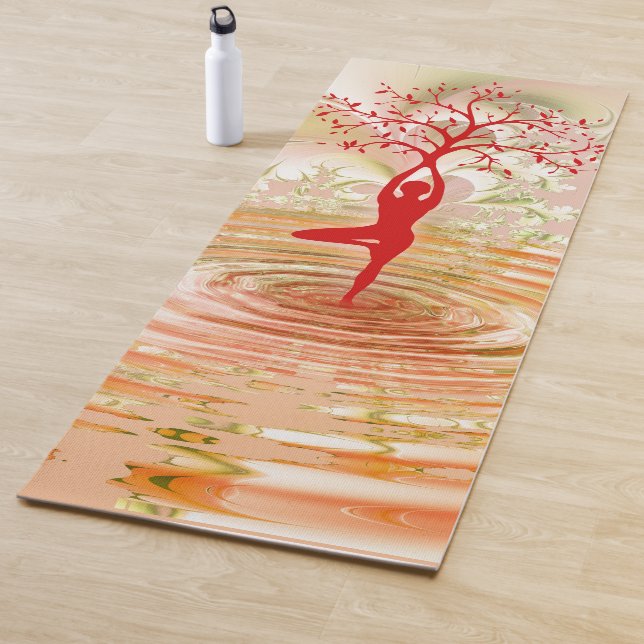 Yoga pose, water and tree  mat (In Situ)