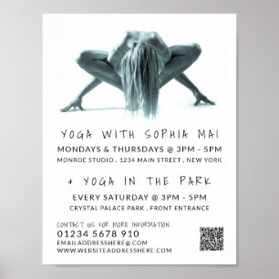 Yoga Pose, Yoga Class Advertising Poster