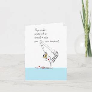 Yoga Pose Yoga humor card suitable for framing