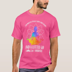 Yoga Pose Zen Meditation Guru Lotus Flower Peace L T-Shirt