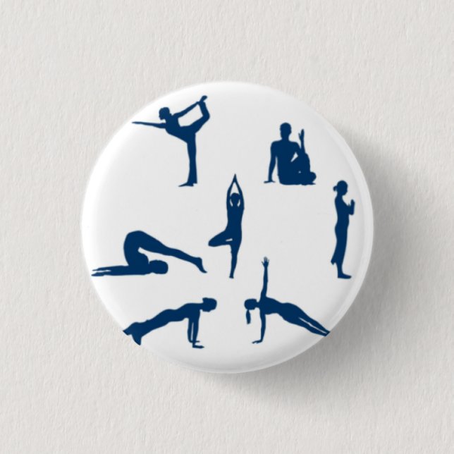 Yoga Poses 3 Cm Round Badge (Front)