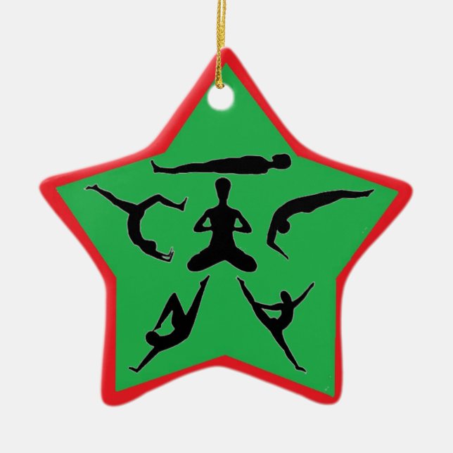 Yoga Poses - Christmas Ornaments (Front)