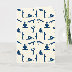Yoga Poses Cream Off White Card