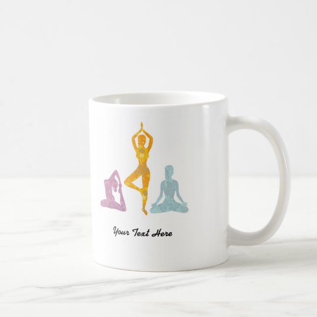 Yoga Poses (customisable) Coffee Mug (Right)