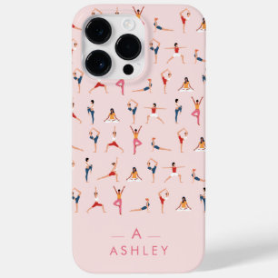Yoga Poses Fun & Cute Pink Personalised  Case-Mate iPhone 14 Pro Max Case