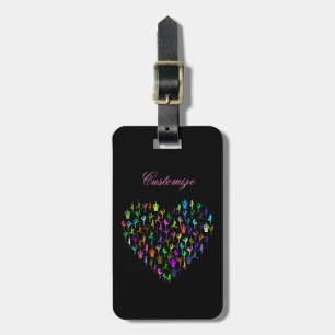 Yoga Poses Heart Thunder_Cove Luggage Tag