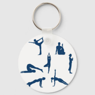 Yoga Poses Key Ring
