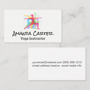 Yoga Poses Layered Business Card