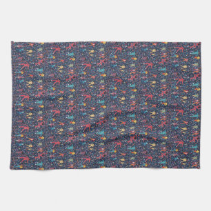 Yoga Poses, Meditation, New Age Art  Tea Towel