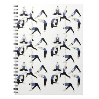 Yoga Poses Notebook in Blue - for clear thoughts &